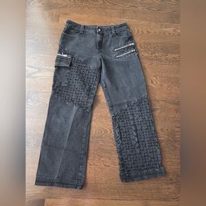 Punk Rave Stylish Black Women's Jeans Sz.M